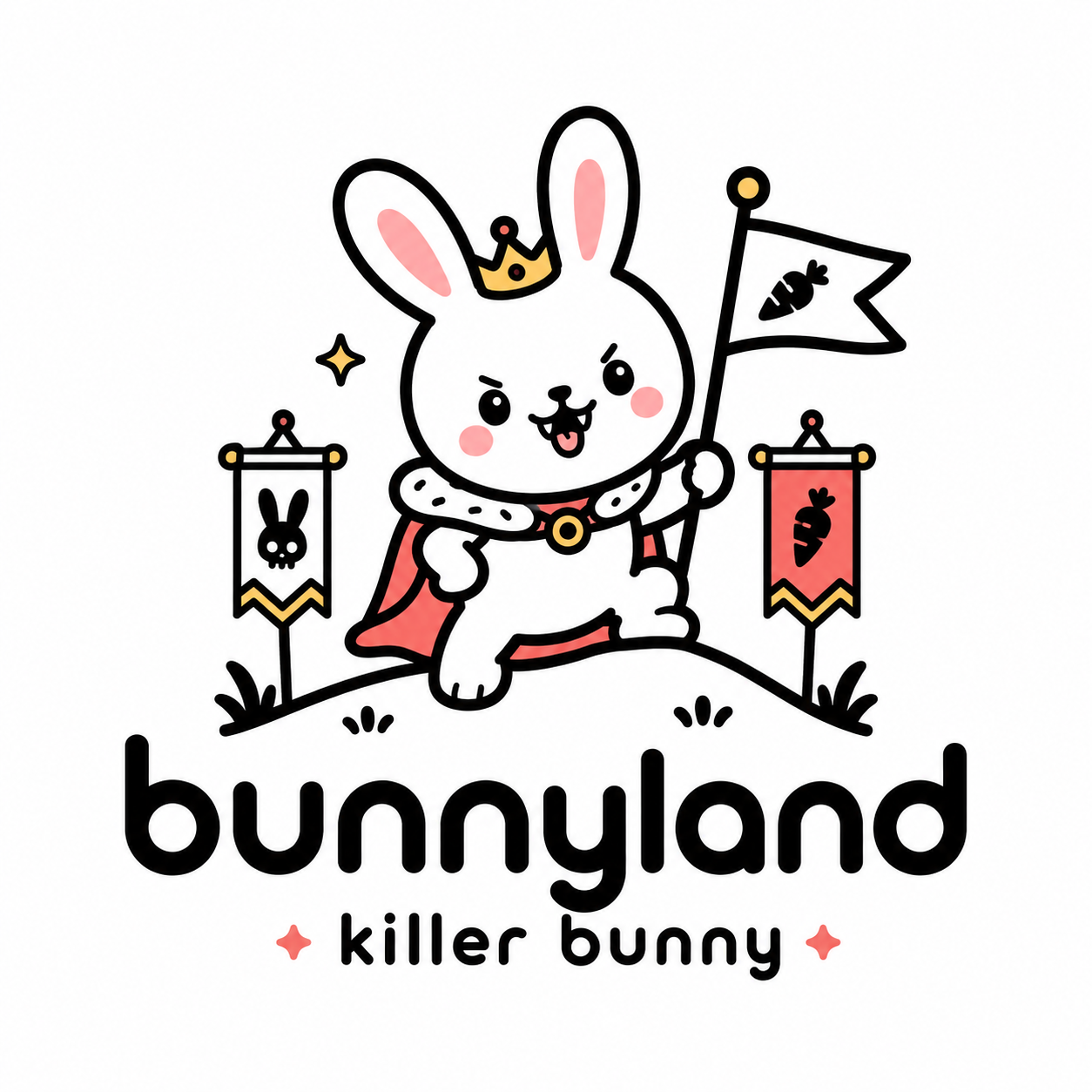 Bunnyland killer bunny character logo