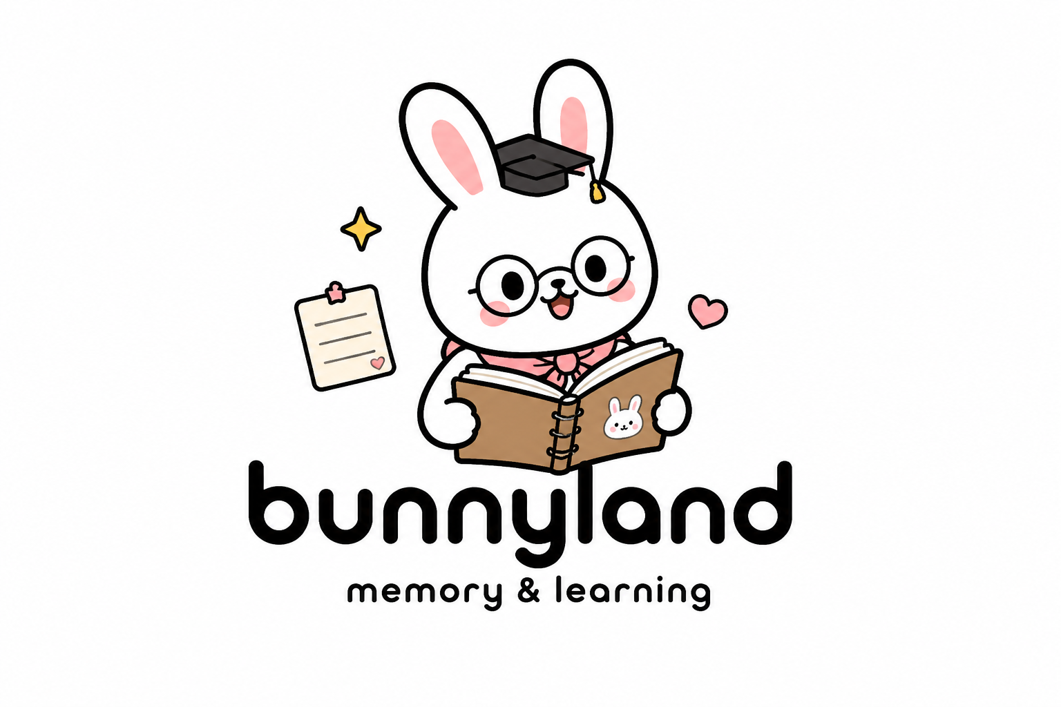 Bunnyland memory and learning character logo